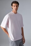 DAZMANN Erkek Oversize Fit Bisiklet Yaka Kısa Kollu %100 Organik Pamuk Pembe T-Shirt