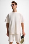 DONYEL Erkek Bisiklet Yaka Kısa Kol Regular Ekru T-Shirt