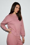 DOUE Kadın Yumuşak Ve Esnek Kumaşlı Regular Fit Pembe Eşofman Takımı
