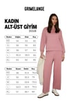 DOUE Kadın Yumuşak Ve Esnek Kumaşlı Regular Fit Pembe Eşofman Takımı