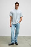 DRAGON Erkek Göğsü Ve Sırtı Baskılı %100 Organik Pamuk Oversize Fit Bisiklet Yaka Grimelanj T-Shirt