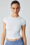 DULCE Kadın Slim Fit Kısa Kollu Beyaz T-Shirt
