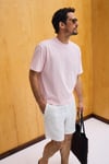 DUNNO Erkek %100 Organik Pamuk Yuvarlak Yakalı Regular Fit Pembe T-Shirt