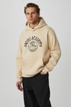 EDGAR Erkek Yumuşacık Kapüşonlu Oversize Bej Sweatshirt