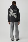 EDGAR Erkek Yumuşacık Kapüşonlu Oversize Antrasit Sweatshirt