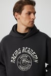 EDGAR Erkek Yumuşacık Kapüşonlu Oversize Antrasit Sweatshirt