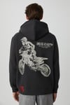 EDGAR Erkek Yumuşacık Kapüşonlu Oversize Antrasit Sweatshirt