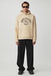 EDGAR Erkek Yumuşacık Kapüşonlu Oversize Bej Sweatshirt