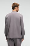 EDMUND Erkek Kolu Baskılı Eteği Lastik Ve Stoperli Bisiklet Yaka Koyu Gri Sweatshirt