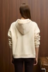 ELYRA Kadın Oversize Dikiş Detaylı Kapüşonlu Vizon Sweatshirt