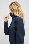 ENDORA Kadın Yumuşak Polarlı Kumaşlı Yakası Fermuarlı Regular Lacivert Sweatshirt