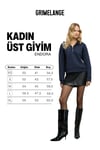 ENDORA Kadın Yumuşak Polarlı Kumaşlı Yakası Fermuarlı Regular Lacivert Sweatshirt