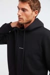 EPIC Erkek Yumusaçık Kumaşlı Nakış Detaylı Kapüşonlu Kordonlu Regular Siyah Sweatshirt