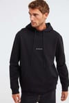 EPIC Erkek Yumusaçık Kumaşlı Nakış Detaylı Kapüşonlu Kordonlu Regular Siyah Sweatshirt