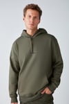 EPIC Erkek Yumusaçık Kumaşlı Nakış Detaylı Kapüşonlu Kordonlu Regular Haki Sweatshirt
