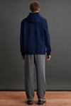 EPIC Erkek Yumusaçık Kumaşlı Nakış Detaylı Kapüşonlu Kordonlu Regular Lacivert Sweatshirt