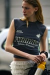 EPONA Kadın Yumuşak Ve Esnek Kumaşlı Baskı Detaylı Gri T-Shirt
