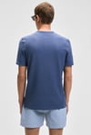 ERMAC Erkek Hakim Yaka Düğmeli Kısa Kol İndigo T-Shirt