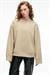 ESME Kadın Oversize Yuvarlak Yakalı Kol Ucu Ve Etek Ucu Manşetli Taş Rengi Sweatshirt