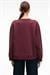 ESME Kadın Oversize Yuvarlak Yakalı Kol Ucu Ve Etek Ucu Manşetli Bordo Sweatshirt