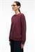 ESME Kadın Oversize Yuvarlak Yakalı Kol Ucu Ve Etek Ucu Manşetli Bordo Sweatshirt