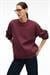 ESME Kadın Oversize Yuvarlak Yakalı Kol Ucu Ve Etek Ucu Manşetli Bordo Sweatshirt