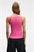 ETHIQUET LILLESOL Kadın Fitilli Görünümlü Slim Fit Vücuda Oturan Havuz Yakalı Pamuklu Basic Fuşya Atlet