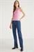 ETHIQUET LILLESOL Kadın Fitilli Görünümlü Slim Fit Vücuda Oturan Havuz Yakalı Pamuklu Basic Koyu Pembe Atlet