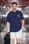 EXOTIC Erkek %100 Organik Pamuklu Baskı Detaylı Rahat Kalıp Lacivert T-Shirt