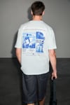 EXOTIC Erkek %100 Organik Pamuklu Baskı Detaylı Rahat Kalıp Mavi T-Shirt
