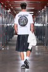 FARID Erkek %100 Organik Pamuklu Baskı Detaylı Yuvarlak Yaka Regular Fit Beyaz T-Shirt