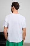 FAYON Erkek Yumuşak Ve Esnek Kumaşlı Organik Pamuklu Yuvarlak Yakalı Beyaz T-Shirt