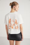 FINA  Regular Ekru Tekli T-Shirt