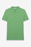 FLEXORE Erkek %100 Pamuk Kısa Kollu Regular Fit Yeşil Polo Yaka T-Shirt