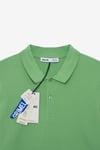 FLEXORE Erkek %100 Pamuk Kısa Kollu Regular Fit Yeşil Polo Yaka T-Shirt