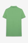 FLEXORE Erkek %100 Pamuk Kısa Kollu Regular Fit Yeşil Polo Yaka T-Shirt