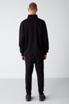 FRAME Erkek Yarım Fermuarlı Dik Yakalı Yumuşacık Kumaşlı Polarlı Regular Siyah Sweatshirt
