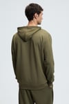 GAGE Erkek Kapüşonlu Metal Kuş Gözü Detaylı Fermuarlı Kordonlu Cepli Haki Sweatshirt