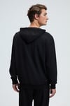 GAGE Erkek Kapüşonlu Metal Kuş Gözü Detaylı Fermuarlı Kordonlu Cepli Siyah Sweatshirt