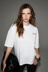 GERANIUM Kadın Yuvarlak Yakalı Organik Pamuklu Baskı Detaylı Beyaz T-Shirt