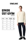 GRAVS Erkek %100 Pamuklu Yumuşak Kumaşlı Yuvarlak Yakalı Uzun Kollu Bej T-Shirt