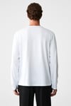 GRAVS Erkek %100 Pamuklu Yumuşak Kumaşlı Yuvarlak Yakalı Uzun Kollu Ekru T-Shirt