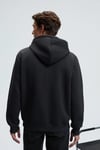 GROVER Erkek Kapüşonlu Süs Dikiş Detaylı Göğsü Nakışlı Kanguru Cepli Antrasit Sweatshirt