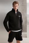 HALDEN  Oversize Siyah Tekli Sweatshirt