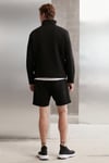 HALDEN  Oversize Siyah Tekli Sweatshirt
