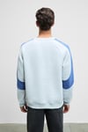 HERCULES Erkek Bisiklet Yaka Önü Nakışlı Kolları Biyeli Grimelanj Sweatshirt