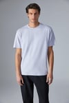 HISON Erkek Relaxed Bisiklet Yaka Kısa Kollu Lila T-Shirt