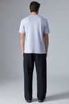 HISON Erkek Relaxed Bisiklet Yaka Kısa Kollu Lila T-Shirt