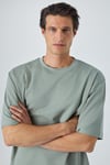 HISON Erkek Relaxed Bisiklet Yaka Kısa Kollu Yeşil T-Shirt