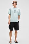 HUJSEN Erkek Beli Lastikli Cepli Relaxed Fit Siyah Şort